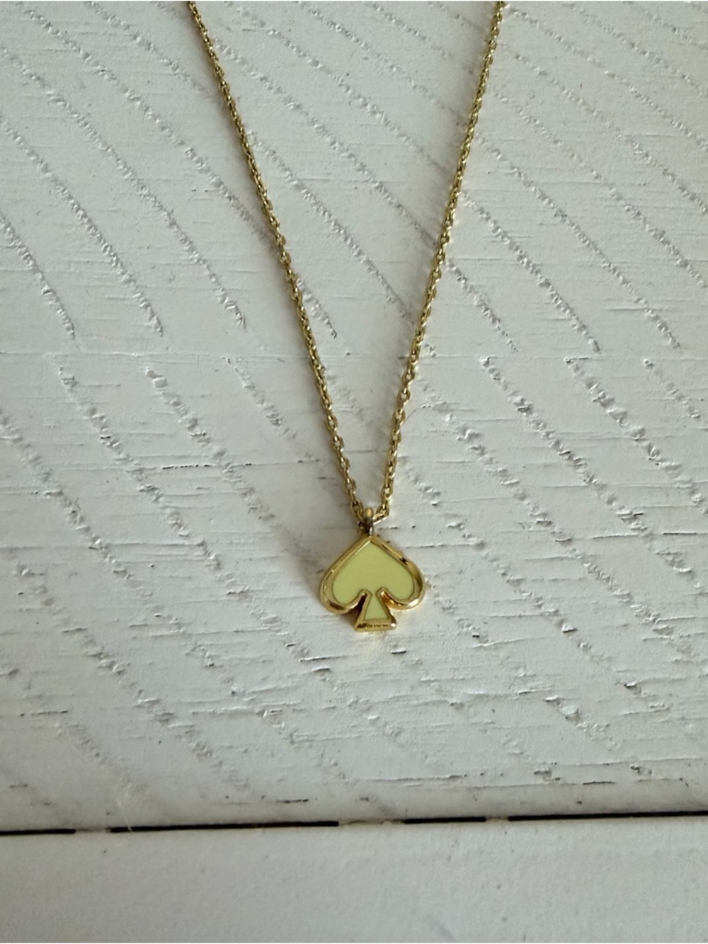 Kate Spade Reversible Gold Pendant Necklace with Spade Charm